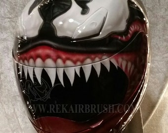Venom Motorcycle Helmet by REKAIRBRUSH