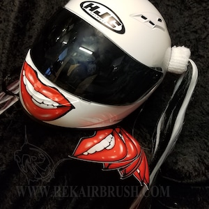 SEXY LIPS Motorcycle Helmet Decal