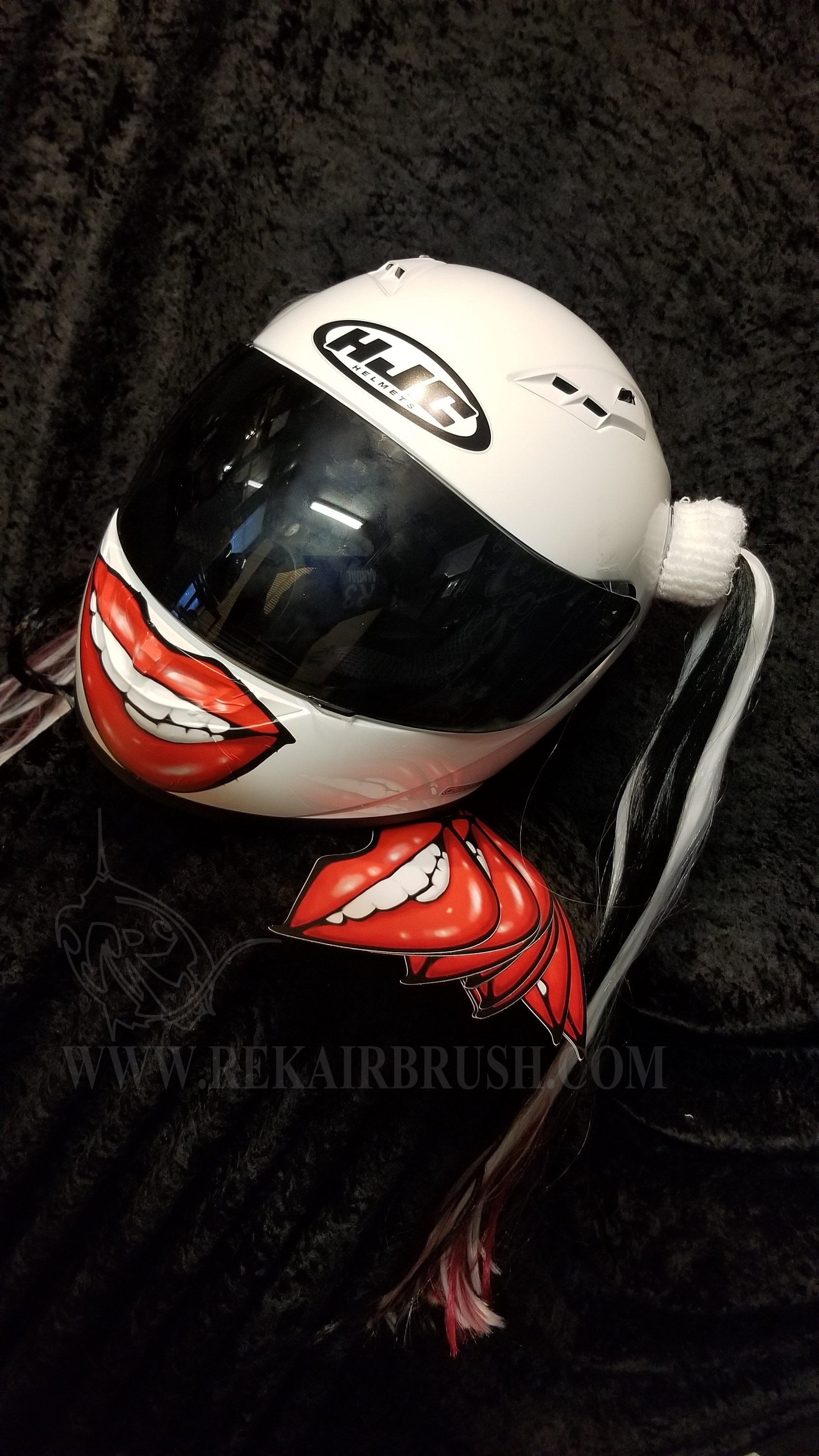 custom sexy motorcycle helmet graphics SEXY LIPS Motorcycle Helmet Decal