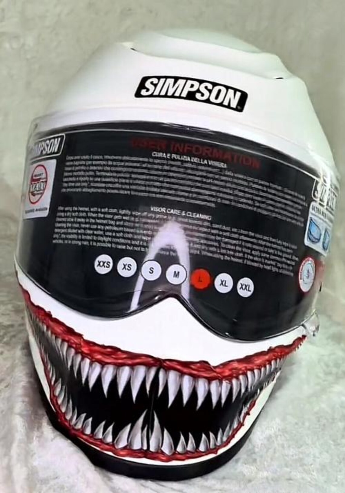 Teeth Motorcycle Sticker New Sinister Venom Teeth Motorcycle Helmet Decals - Etsy