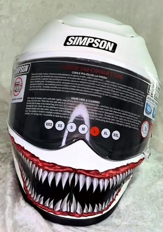 animal teeth motorcycle helmet Cover - Tiger sparking fascination and bringing a sense of adventure to every ride New Sinister Venom teeth motorcycle