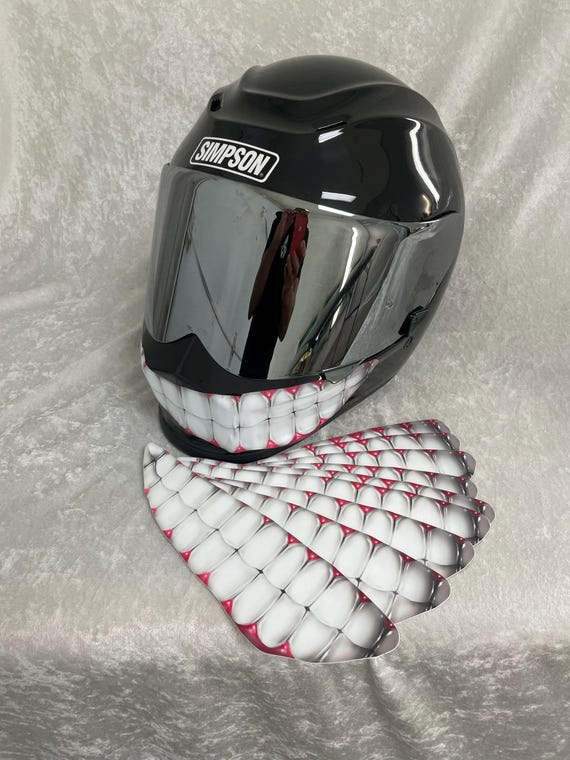 airbrush smile motorcycle helmet NEW Smiley Face GRIN Motorcycle Helmet Decals