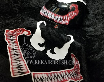 Venom motorcycle helmet Decal Kit Venom Vinyl decals