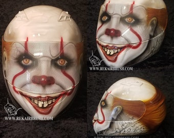 PENNYWISE IT clown airbrushed custom painted Motorcycle Helmet