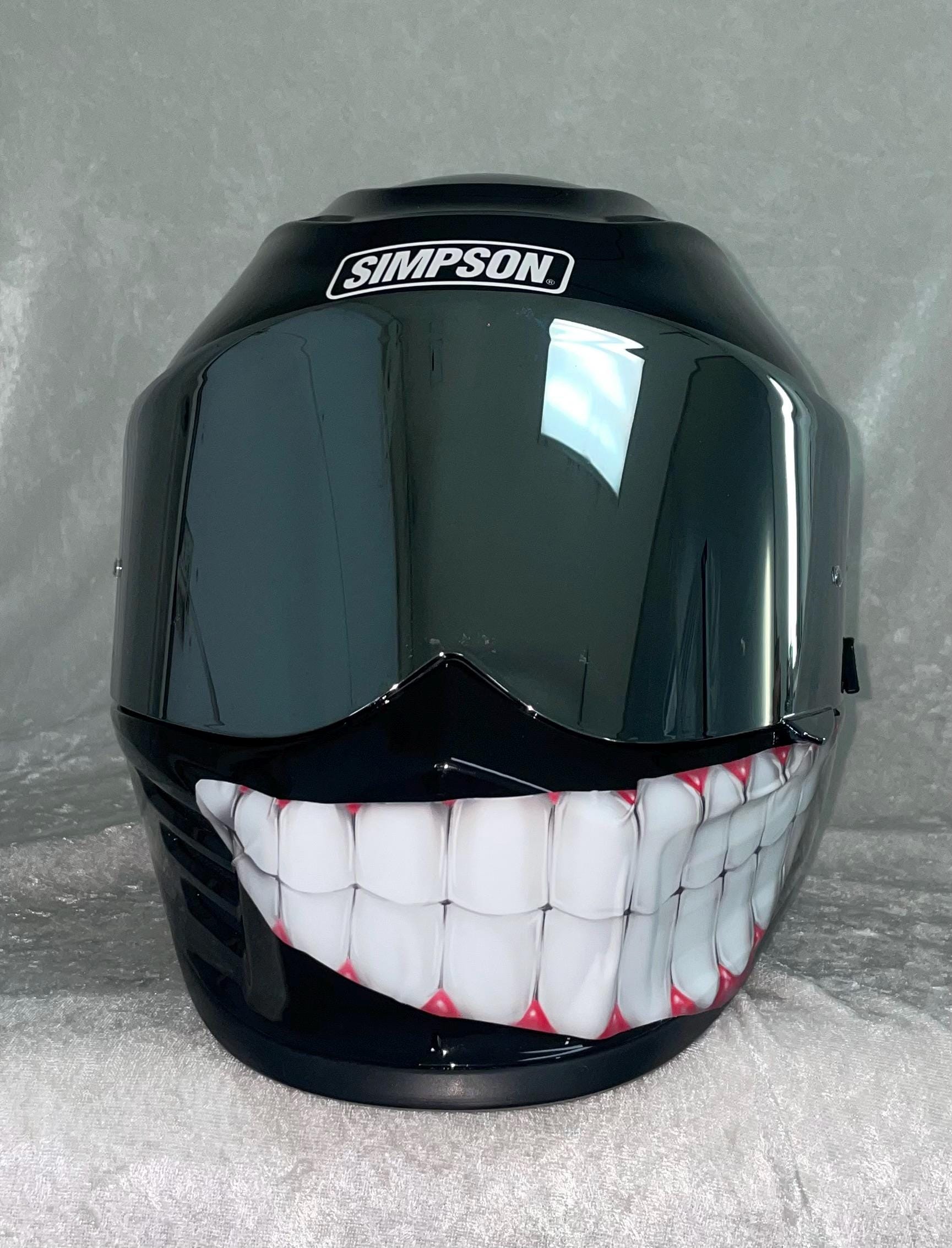 NEW Smiley Face GRIN Motorcycle Helmet Decals - Etsy