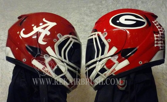 Alabama Crimson and Georgia Custom Painted Airbrushed Motorcycle Helmet -  Etsy