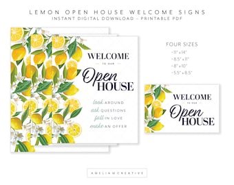 Lemon III Open House Welcome Signs