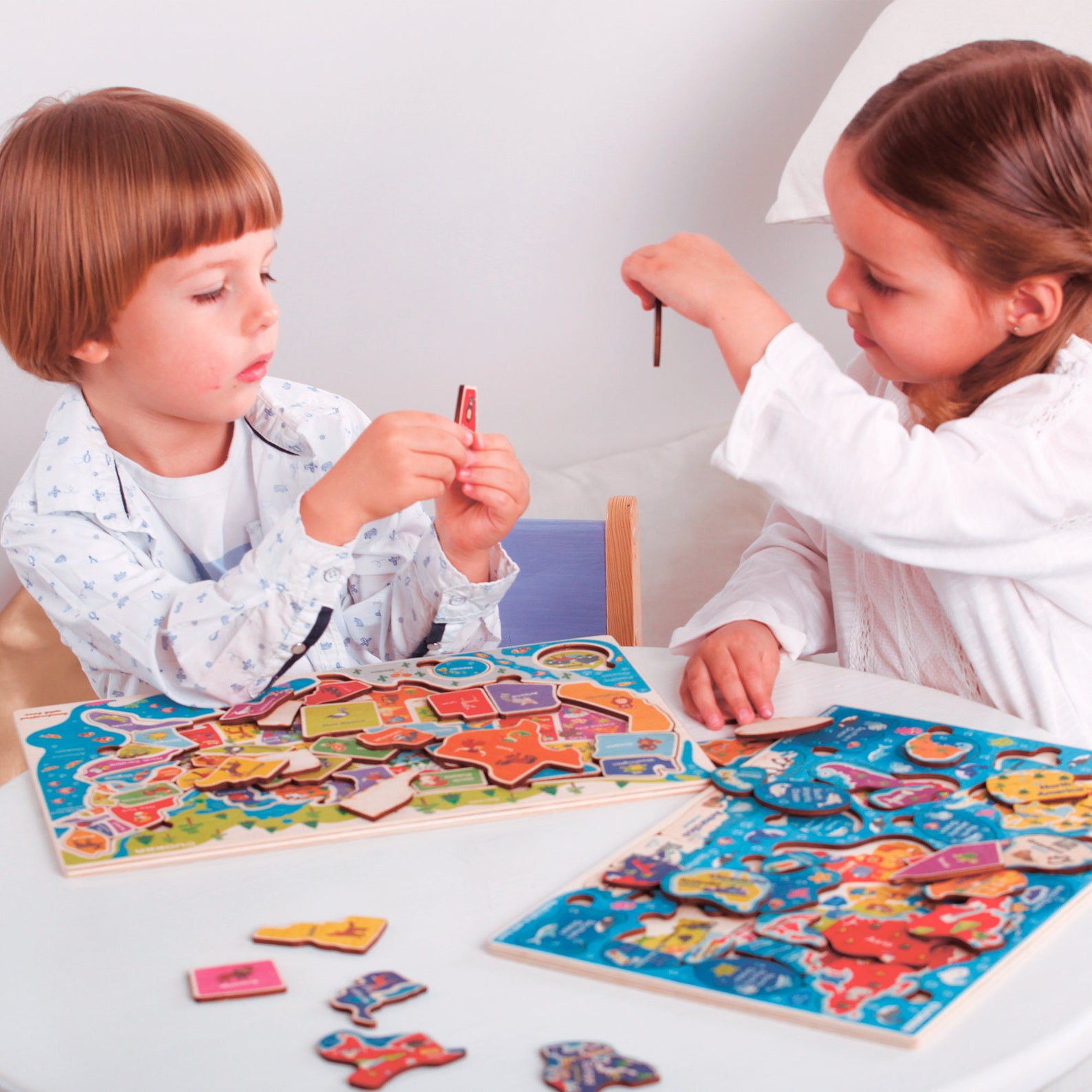 Wooden Puzzles for Toddlers 2 3 4 5 Year Olds 2 Pack Puzzles Etsy