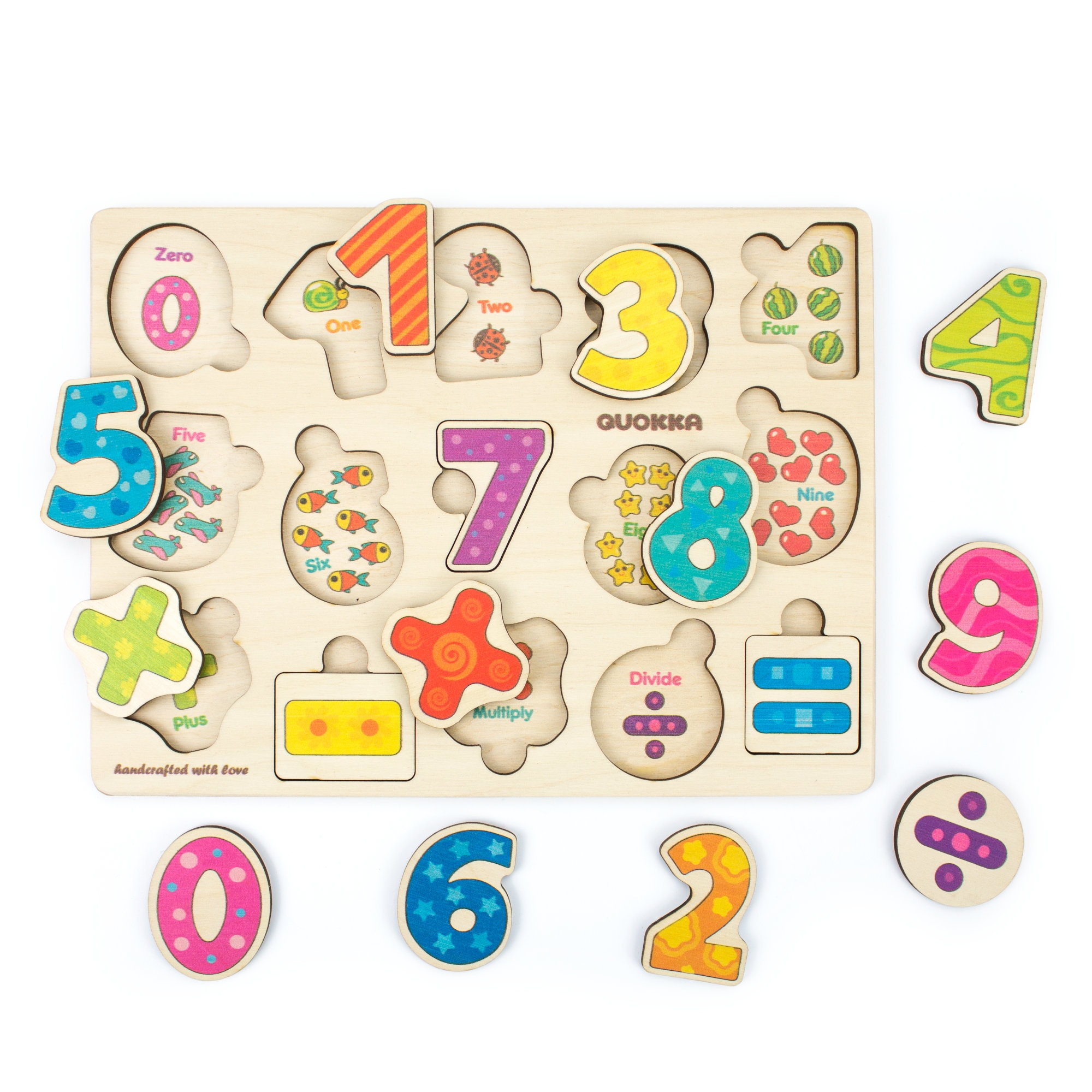 Rompecabezas de madera QUOKKA para ninos pequenos de 1 a 4 anos juego de rompecabezas de formas y numeros de animales para ninos juegos de aprendizaje y combinacion juguete educativo para bebes