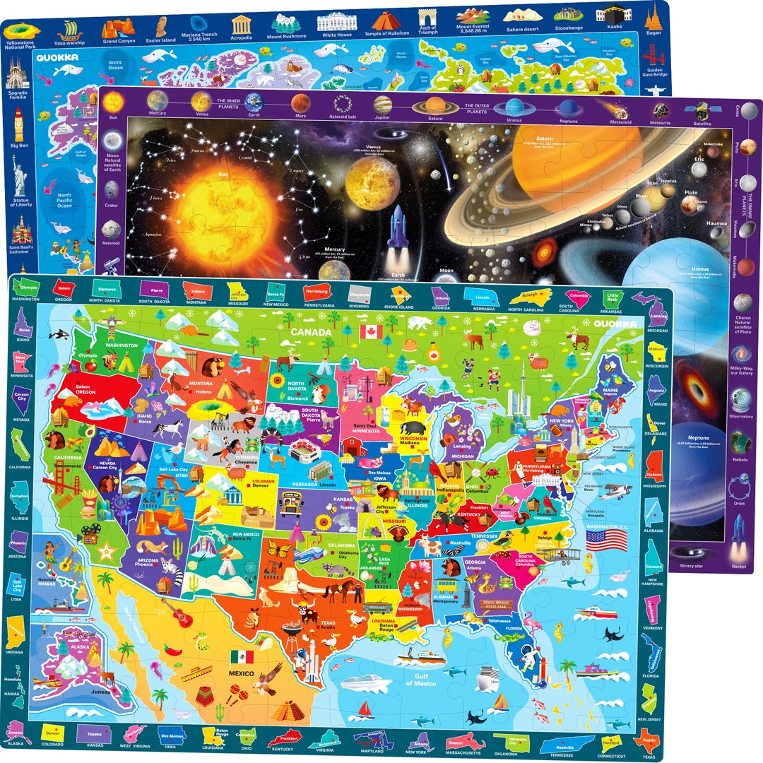 100 Piece Puzzles for Kids Ages 48 3 Pack Floor Puzzles for Kids 810