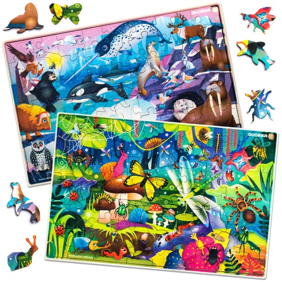 Jigsaw Puzzles for Kids Ages 6810 Almost 100 Piece Puzzles Etsy