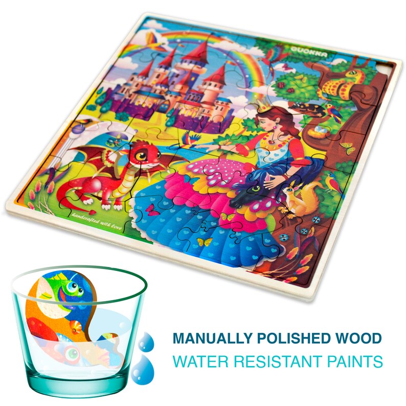 Wooden Jigsaw Puzzles Set for 48 Years Old Kids With Unicorns Etsy