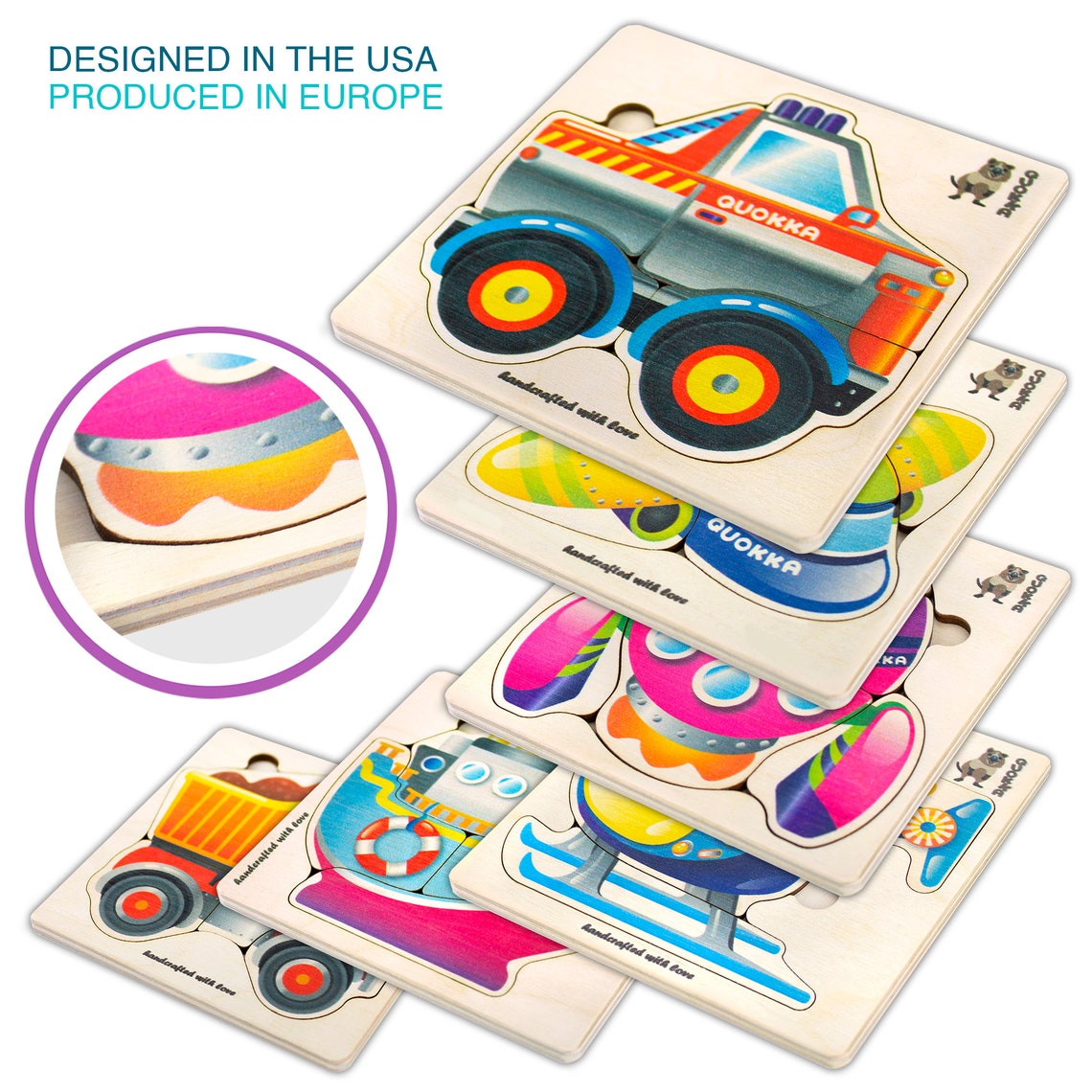 Boys Wooden Jigsaw Puzzles for Toddlers 1 2 3 Years Old Wood Etsy