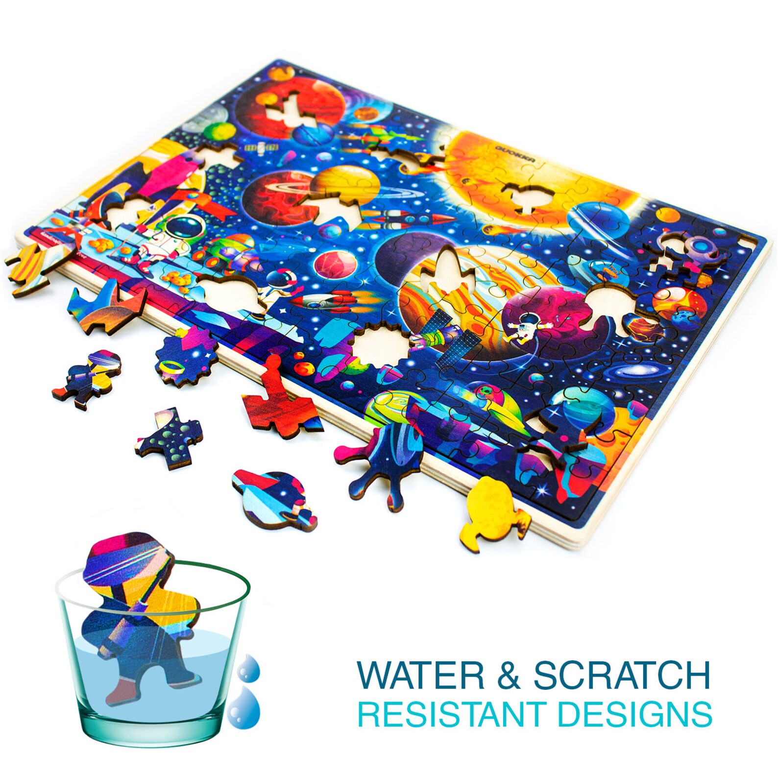 Jigsaw Puzzles for Kids Ages 6810 Set of 2 Wooden 100 Piece Etsy