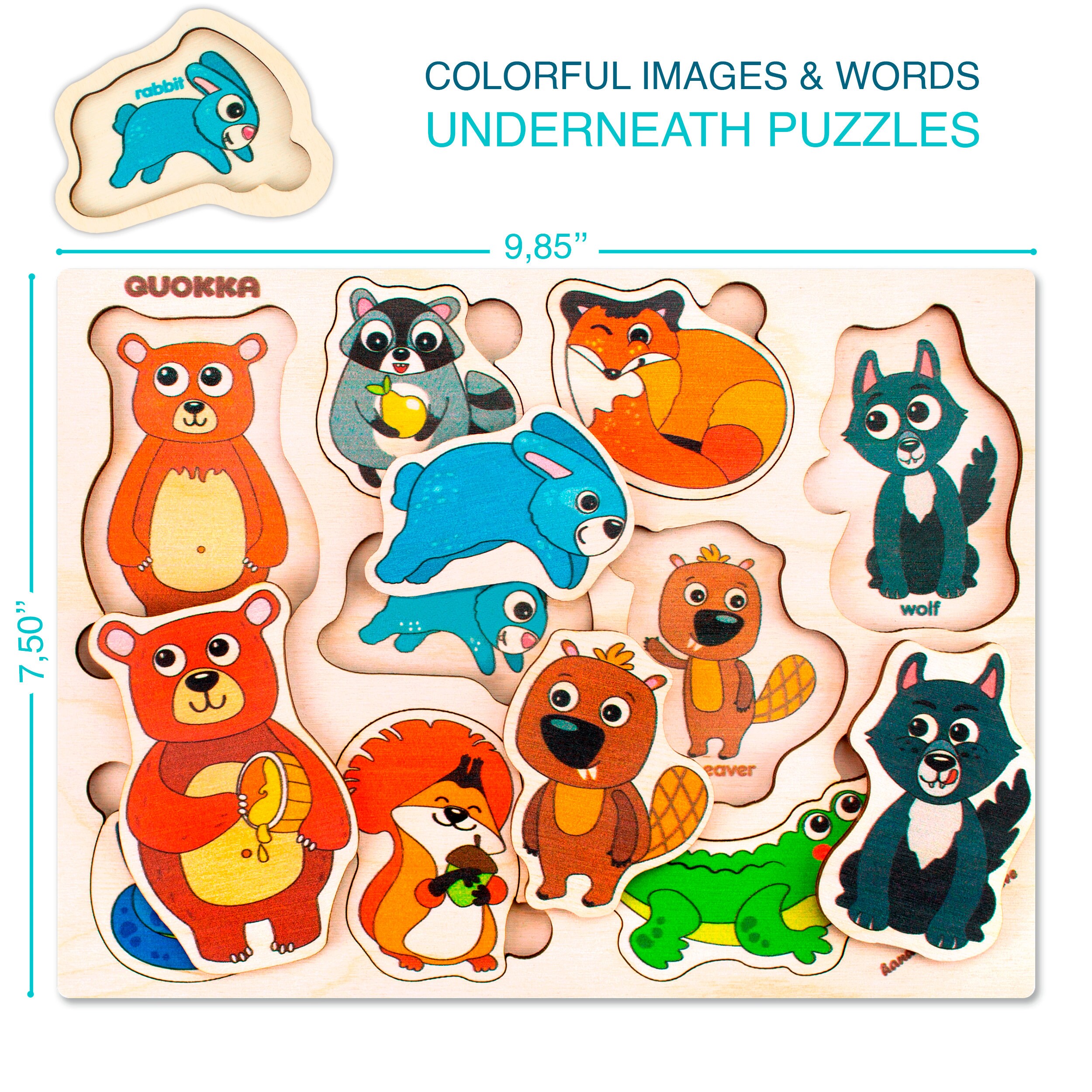 Rompecabezas Niños Años Puzzle De Madera Para Bebés (1+ Años