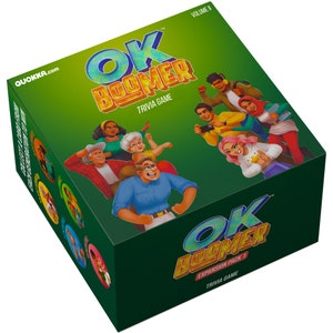 OK Boomer Trivia Card Game Green | for Game Night, Holiday Party, Camping Games, Travel Cards or Funny Gift | Trivia for All Ages 12+