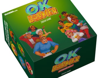 OK Boomer Trivia Card Game Green | for Game Night, Holiday Party, Camping Games, Travel Cards or Funny Gift | Trivia for All Ages 12+