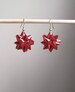 Traditional Christmas bow earrings, christmas earrings, red Christmas bow, Bow dangle earrings, unique jewelry, xmas earrings 
