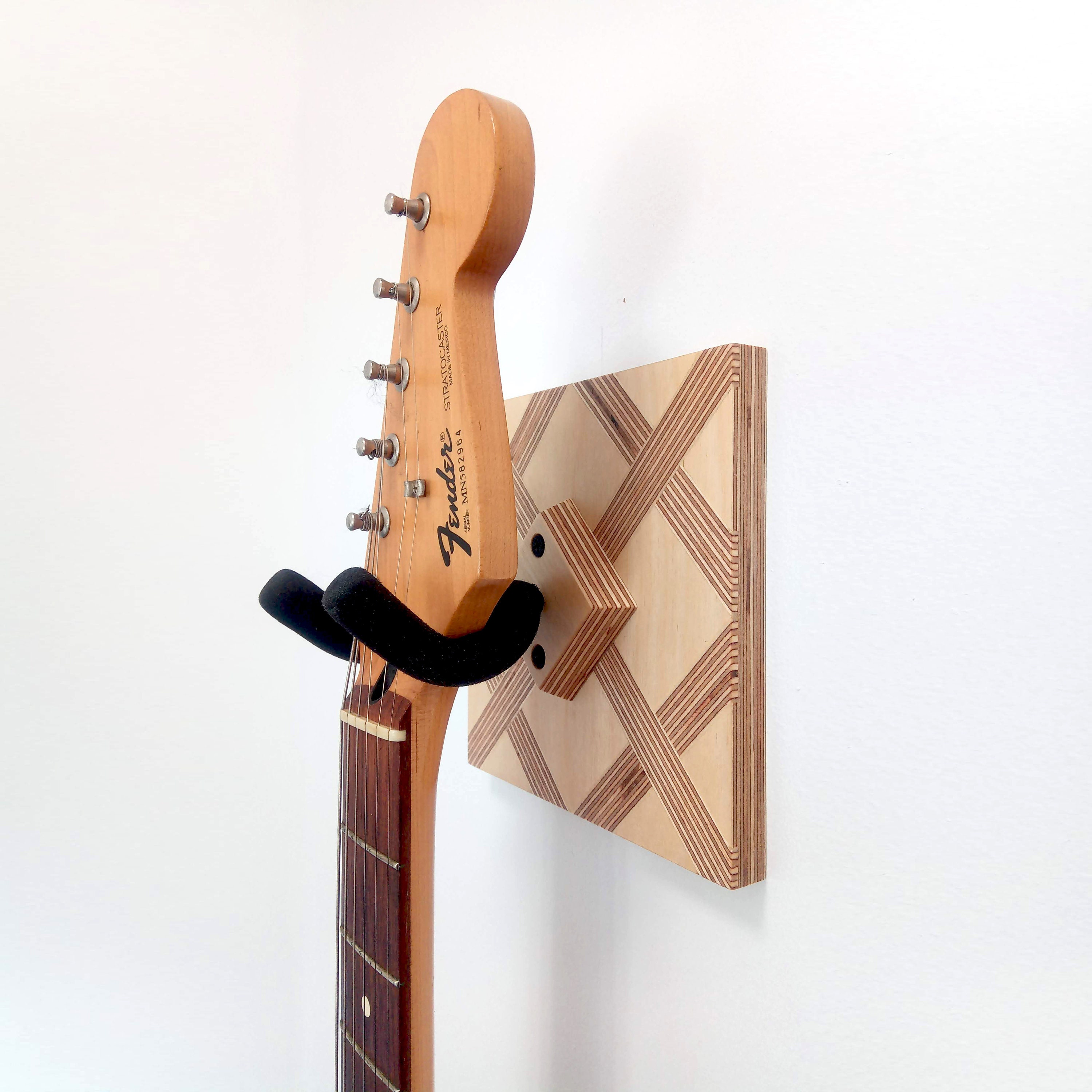 Plywood Guitar Hanger Decorative Guitar Hook Guitar Wall Etsy