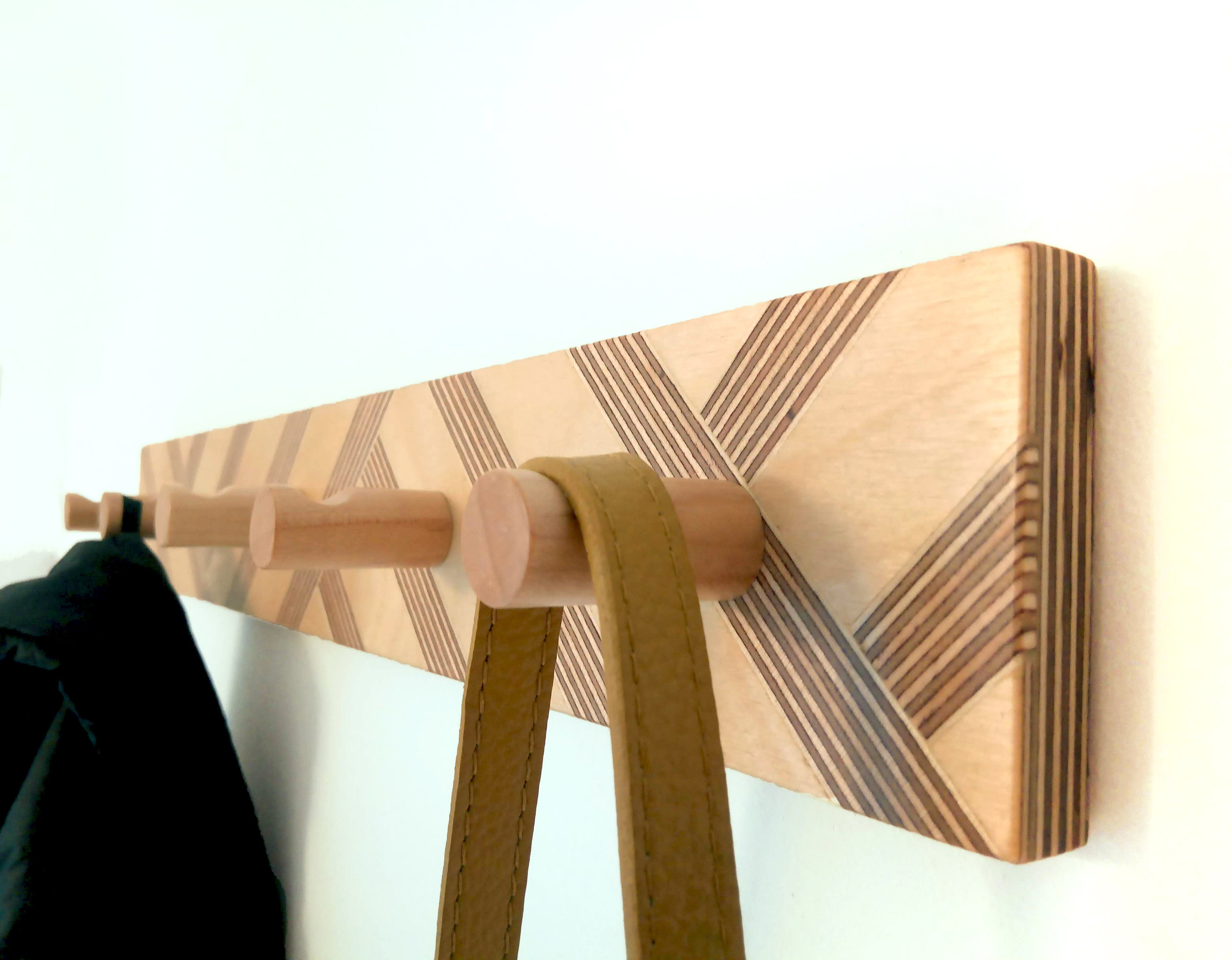 Plywood Wall Coat Hooks Decorative Coat Rack Towel Hook Etsy