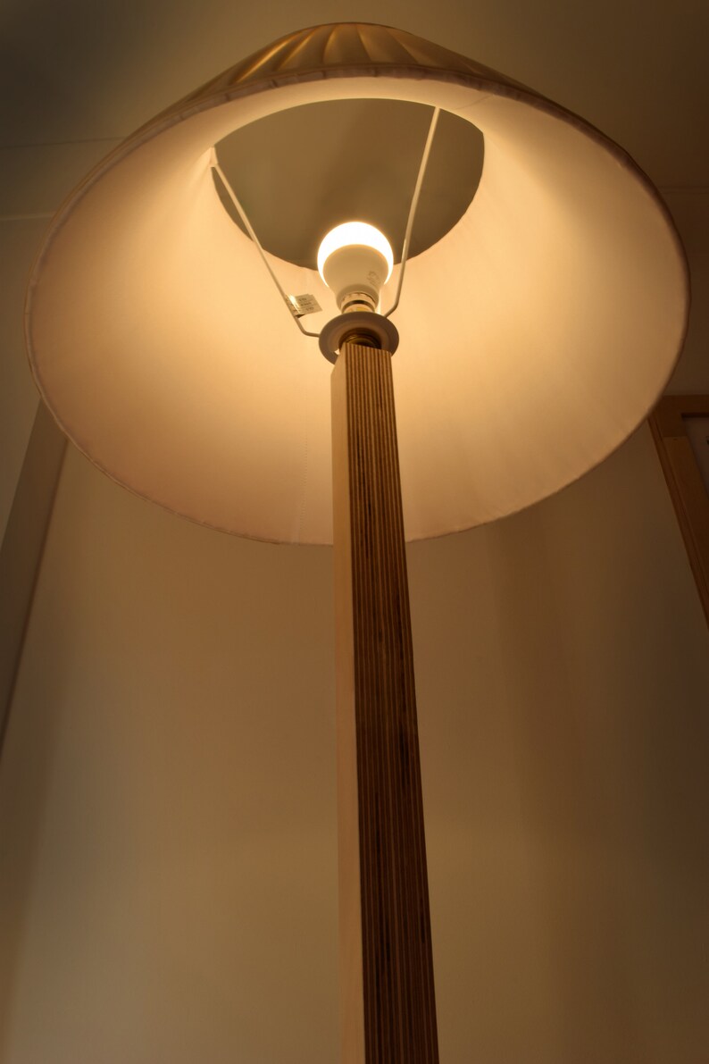 Birch plywood floor lamp Standing lamp Scandinavian Etsy