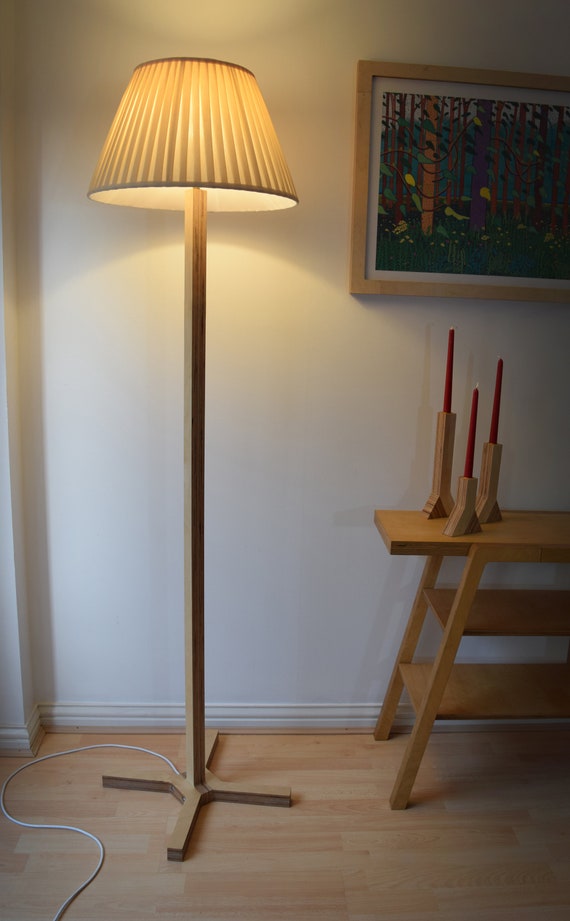 Birch Plywood Floor Lamp Standard Lamp Scandinavian Style Etsy UK