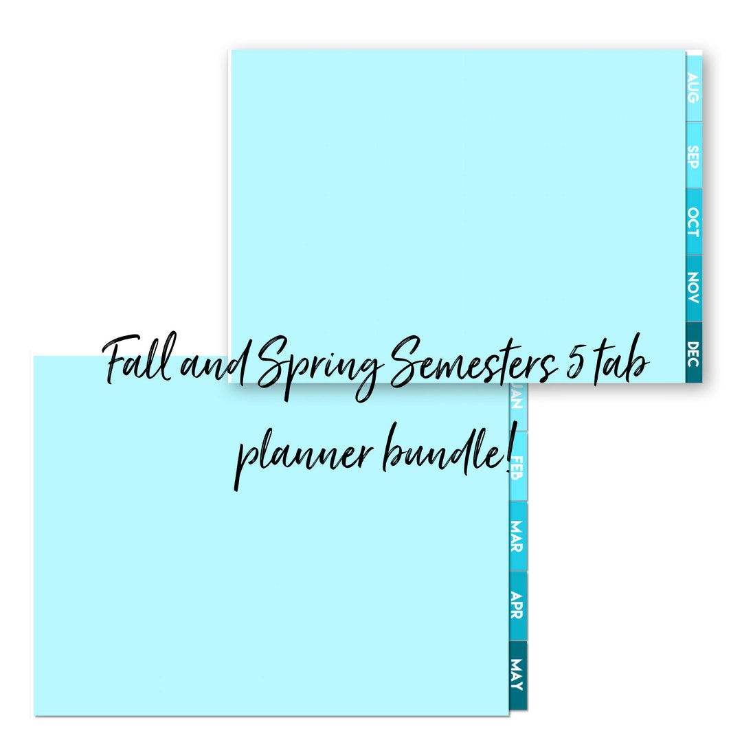 Fall and Spring Semester Digital Planner Bundle Etsy