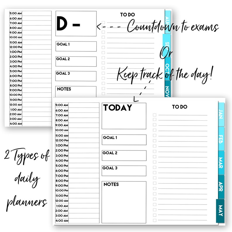 Fall and Spring Semester Digital Planner Bundle Etsy