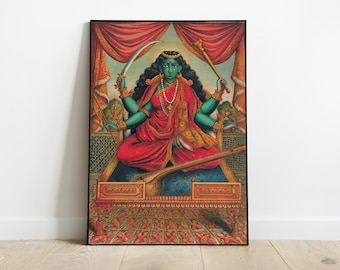 Sri Matangi poster, Hindu tantra Mahavidya devi print