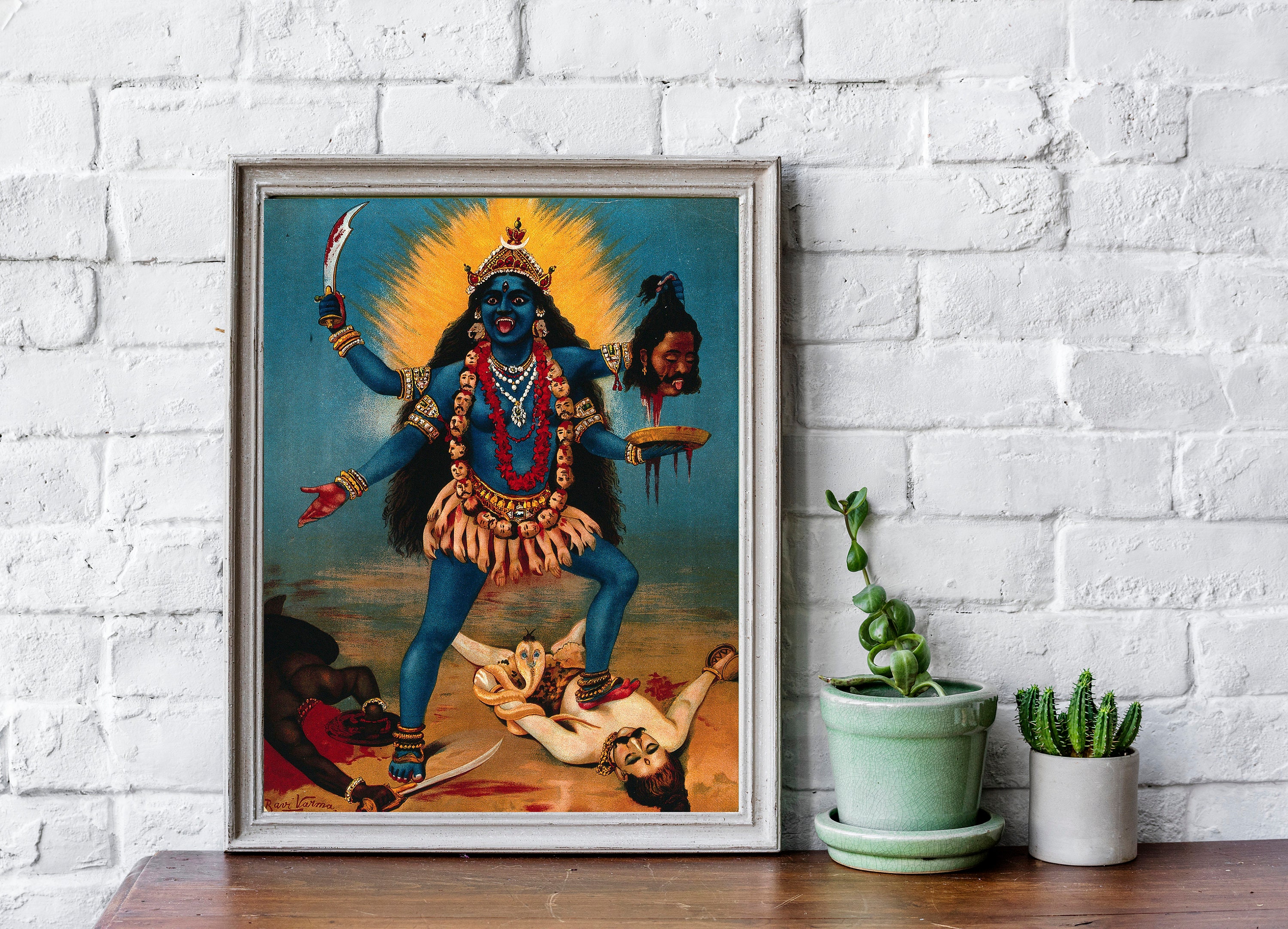 Ma Kali Poster Ma Kali Standing on Shiva Kali Print Indian | Etsy