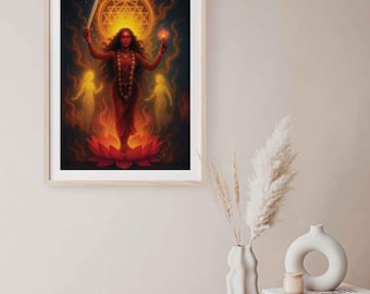 Chinnamasta Mahavidya シンボリック アート、ヒンドゥー教の女神