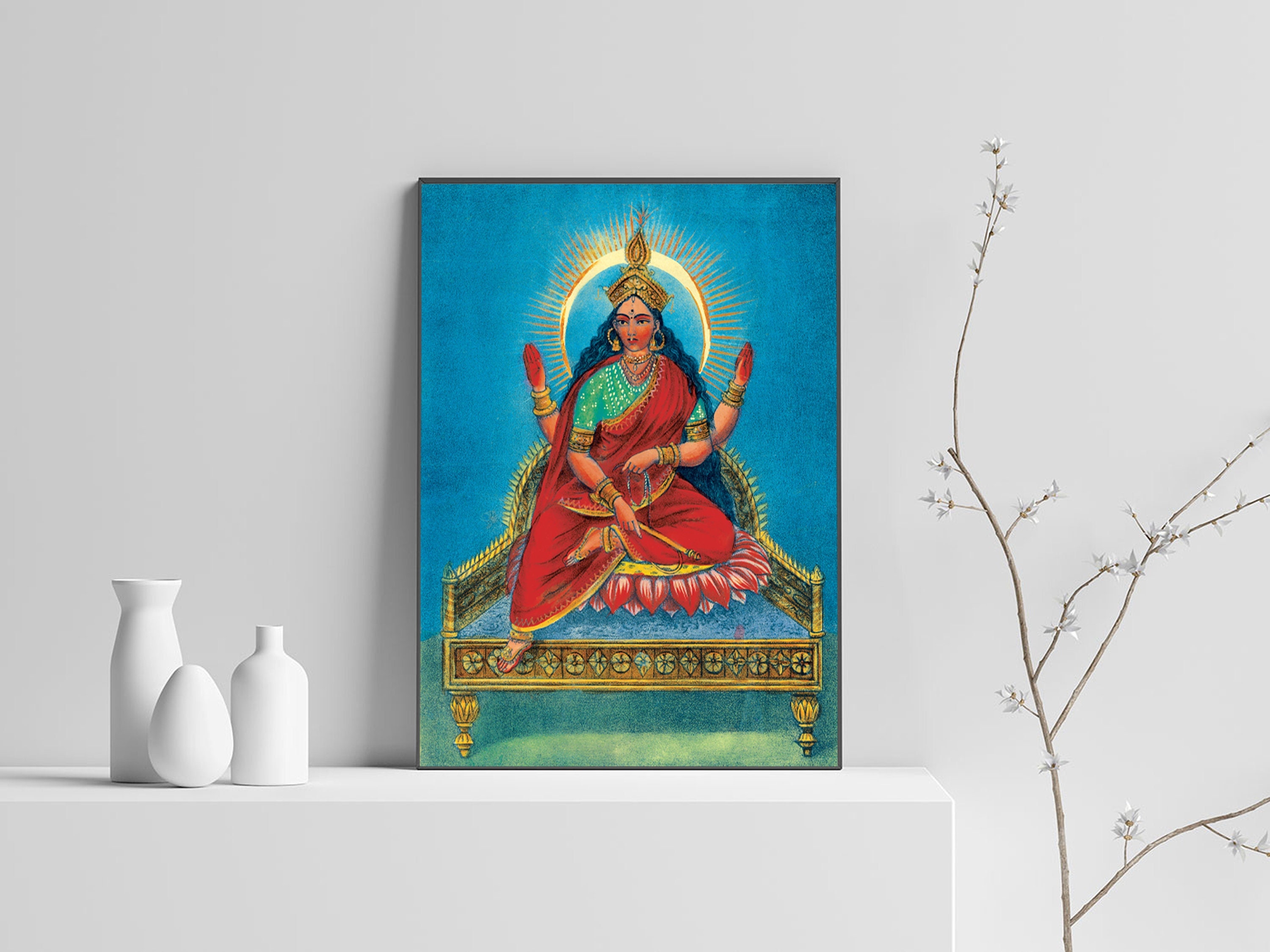 Bhuvaneshwari Devi Print Ma Bhuwaneshwari Mahadevi Das - Etsy Israel