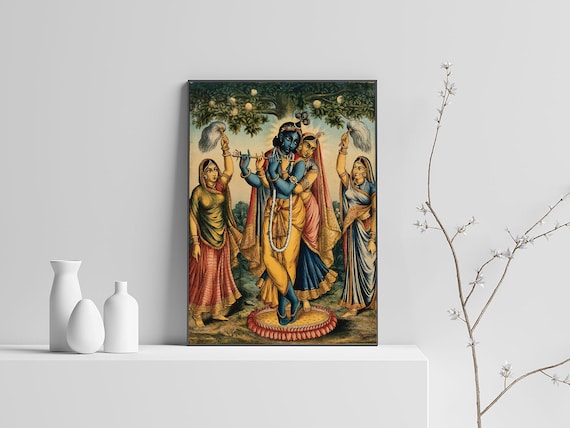 Hare Krishna Hare Rama Paper Print - Religious posters in India