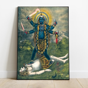 Goddess Tara Vintage Art Print, Mahavidya Devi Poster