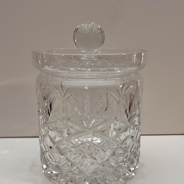 unmarked cut Crystal biscuit jar