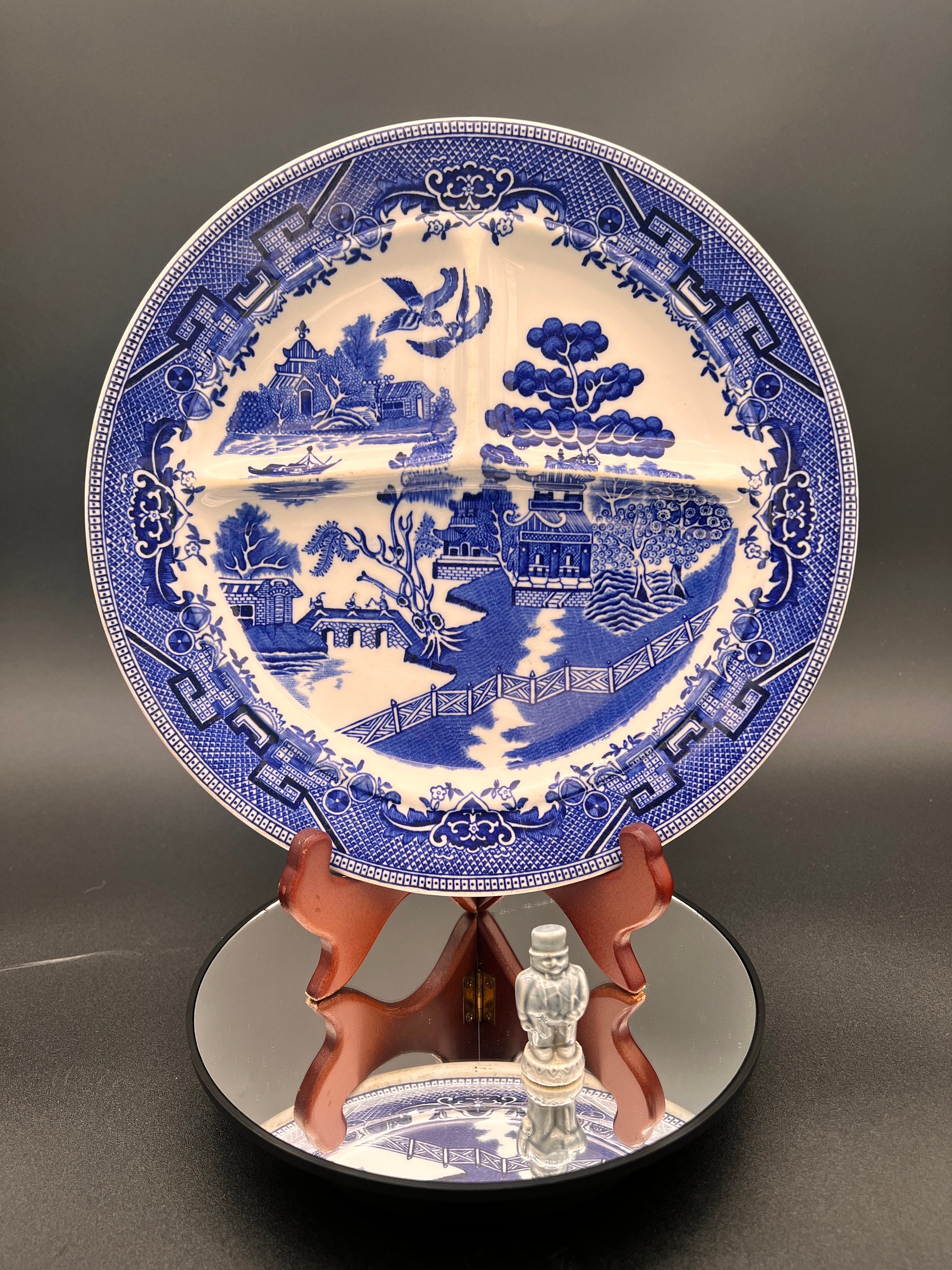 Vintage 1950s Blue Willow by Ideal USA Grill Plate UK