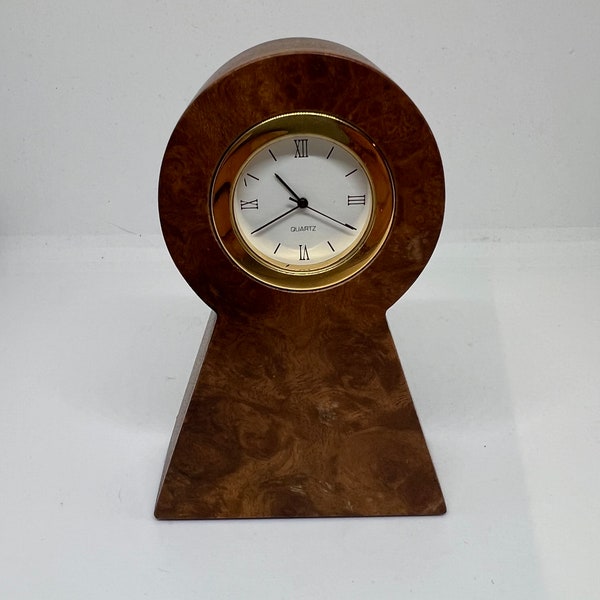 Small wooden table clock