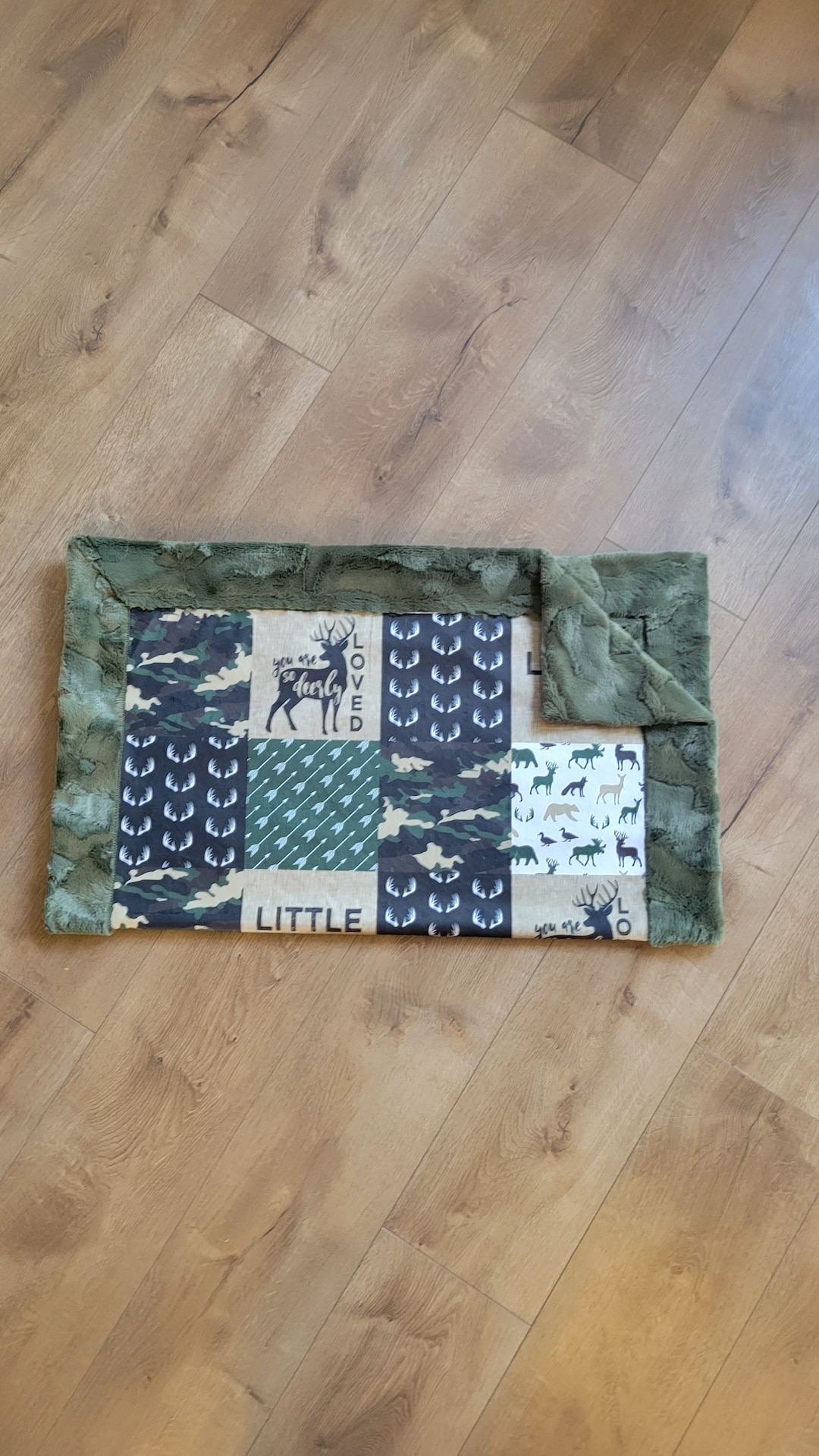 Minky Baby Blanket Boy Deer, Camo Baby Blanket, Camo Deer Quilt, You