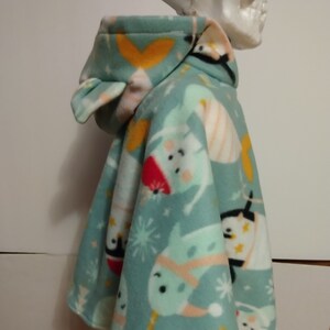 Holiday Mermaids and Sea Life Print Cat Ear Car Seat Poncho (36 Inch Wingspan)
