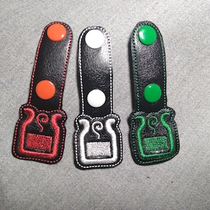 FAN MADE Embroidered Monster Hunter Drinks Snap Tab Keychain
