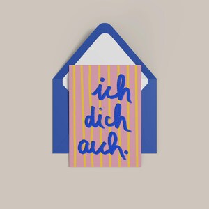 Postkarte "ich dich auch." / A6