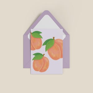 Postcard “Peachy” A6 – Peach card, pastel illustration, summery art card, gift, decoration