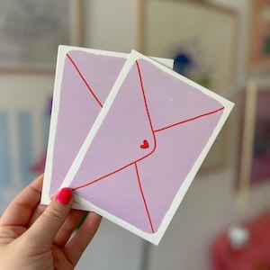 Postcard “Letter” A6 – Illustration, Minimalist Art Card, Typography, Gift, Modern Wall Decor