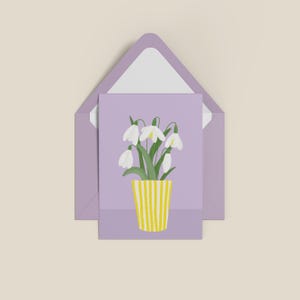 Postcard “Snowdrop” A6 – Flower Illustration, Spring Card, Nature Motif, Floral Art Card