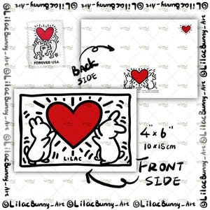 2025 Love is Love, Some Bunny Loves You Serie Postkarte, Grußkarte, LilacBunny Art Print