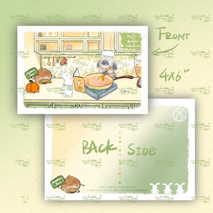 chestnut Jam，Fall Season postcard, MaoMao & DoDo bakery 101, Autumn Season, LilacBunny Art Print