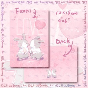 2025 Some Bunny Loves You, Cute Bunny, Love gift card, LilacBunny Art Print Postcard