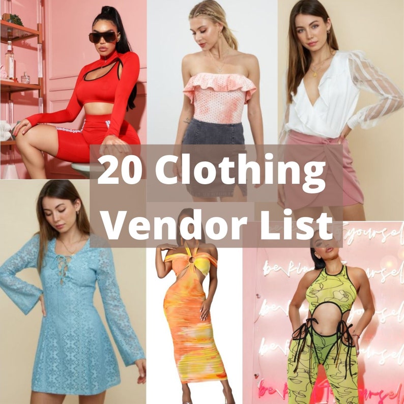 Clothing Vendor List Clothing Supplier List Wholesale Etsy