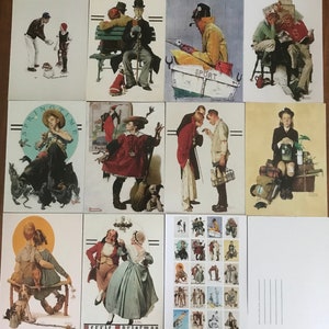 20 klassieke Norman Rockwell-kunstafbeeldingen als kwaliteitspostkaarten