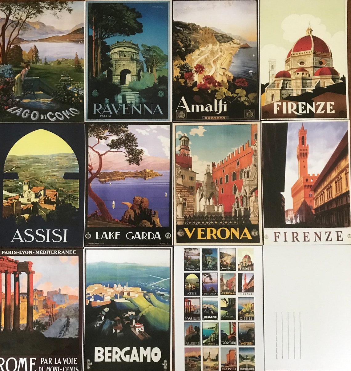 20 vintage travel images of Italy on quality postcards Etsy